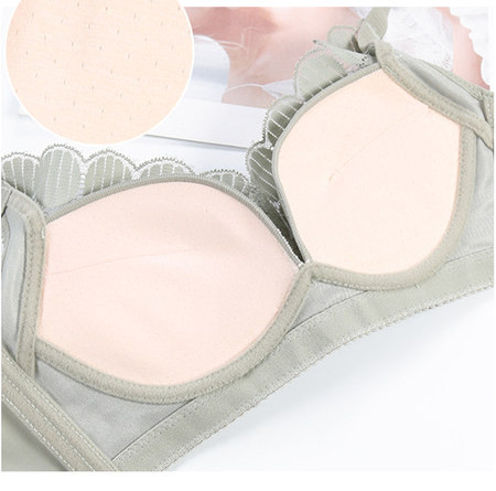 Stiilne naiste pitsrinnahoidja rohelises värvitoonis