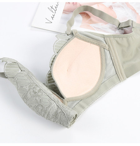 Stiilne naiste pitsrinnahoidja rohelises värvitoonis