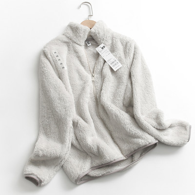 Γυναικείο πουπουλένιο φούτερ με φερμουάρ και ψηλό γιακά