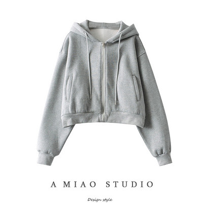 Γυναικείο casual φούτερ με κουκούλα και τσέπες