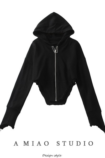 Naiste asümmeetriline kapuutsiga dressipluus