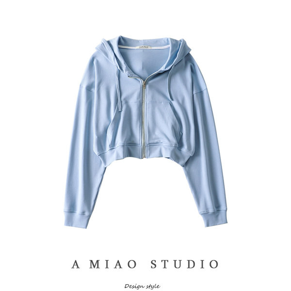 Γυναικείο casual φούτερ με κουκούλα και φερμουάρ