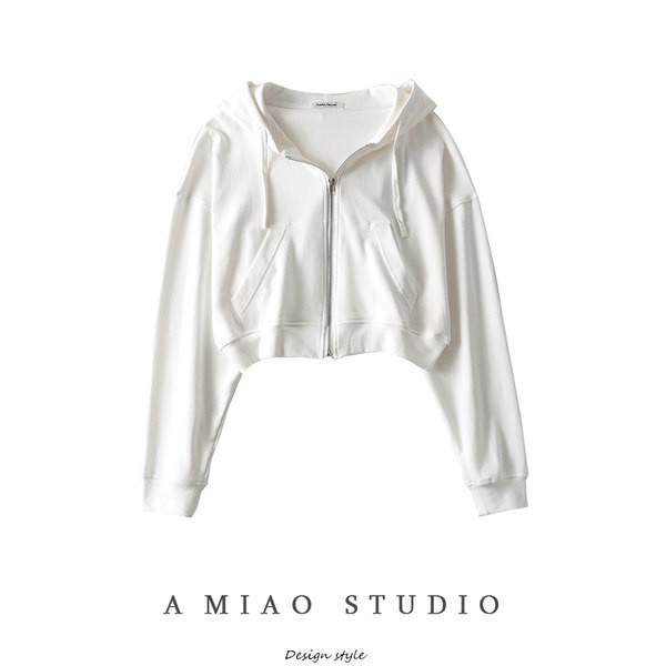 Γυναικείο casual φούτερ με κουκούλα και φερμουάρ