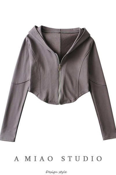 Γυναικείο φούτερ ασύμμετρο με κουκούλα σε τρία χρώματα