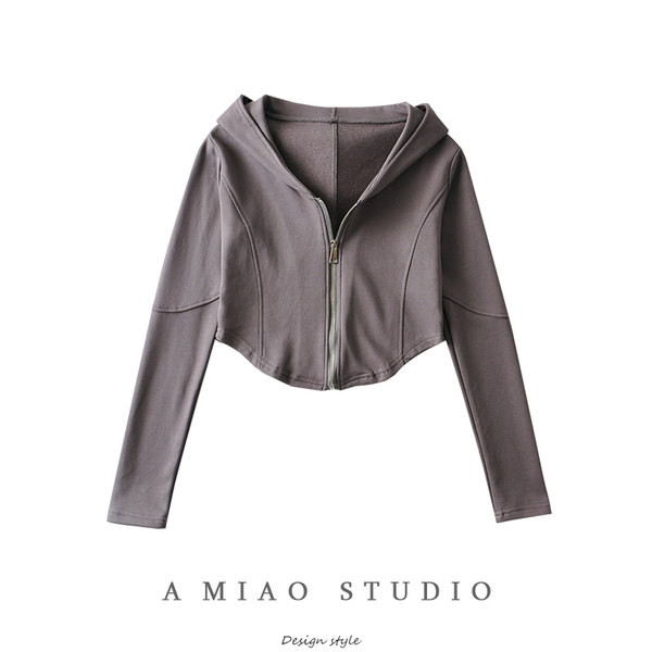 Γυναικείο φούτερ ασύμμετρο με κουκούλα σε τρία χρώματα