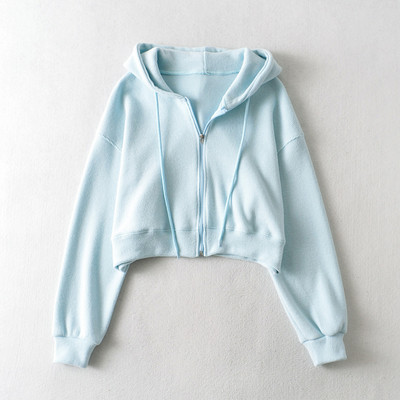 Uue mudeli naiste lühike kapuutsiga dressipluus mitmes värvitoonis