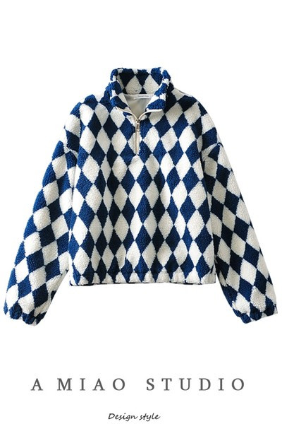 Tõmbluku ja kõrge kraega naiste suleline dressipluus