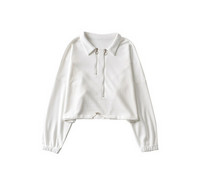 Ühevärviline tõmbluku ja pikkade varrukatega naiste dressipluus