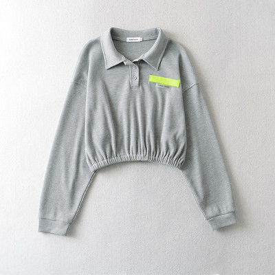 Női pulóver klasszikus gallérral