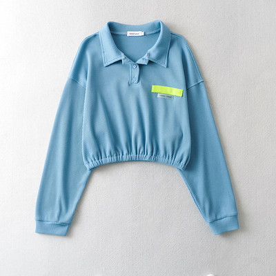 Női pulóver klasszikus gallérral