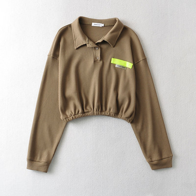 Női pulóver klasszikus gallérral