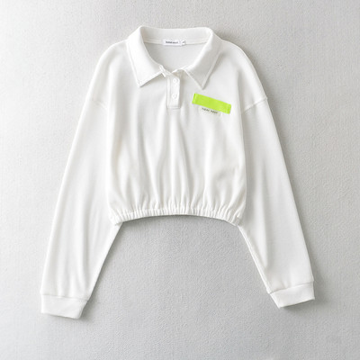 Női pulóver klasszikus gallérral