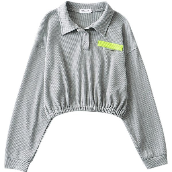 Női pulóver klasszikus gallérral