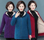 Női poláris pulóver kapucnival és cipzárral