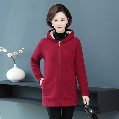 Női poláris pulóver kapucnival és cipzárral