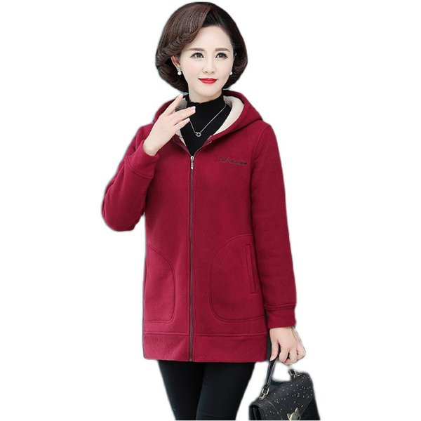 Női poláris pulóver kapucnival és cipzárral