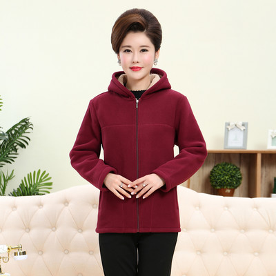 Uue mudeli naiste kapuutsiga ja taskutega polaarne dressipluus