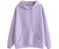 Ühevärviline tasku ja kapuutsiga naiste dressipluus