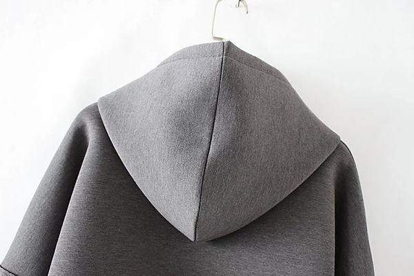 Γυναικείο φούτερ με κουκούλα - γκρι χρώμα