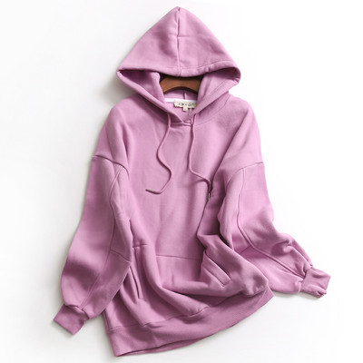 Kapuutsi ja lipsudega naiste dressipluus - kahes värvitoonis