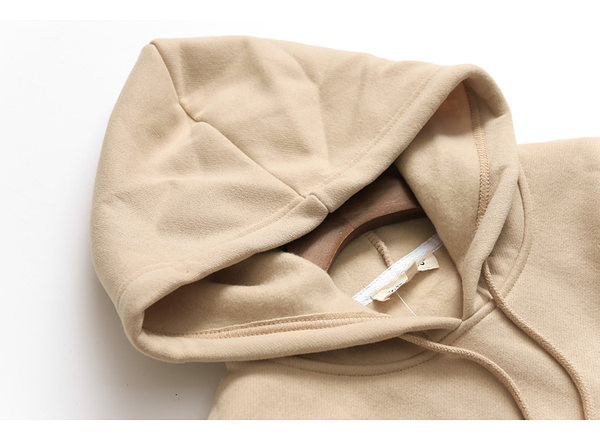 Kapuutsi ja lipsudega naiste dressipluus - kahes värvitoonis