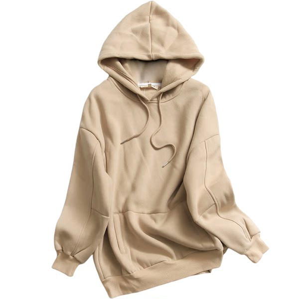 Kapuutsi ja lipsudega naiste dressipluus - kahes värvitoonis