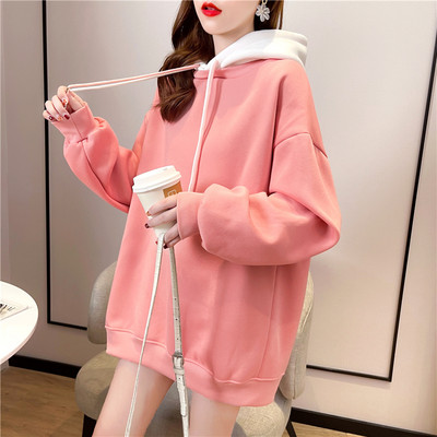 Naiste talvine kapuutsiga dressipluus - lai mudel