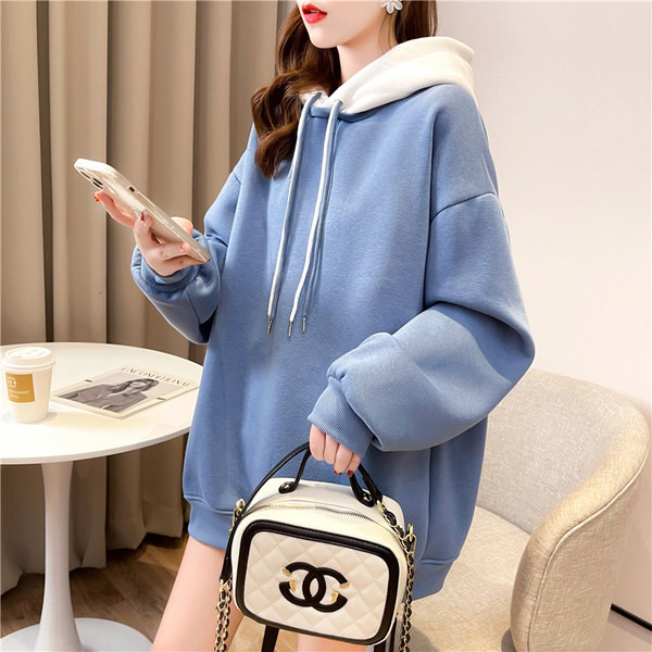 Naiste talvine kapuutsiga dressipluus - lai mudel