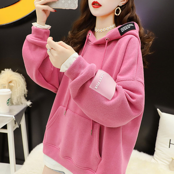 Φαρδύ φούτερ με κουκούλα και τσέπη