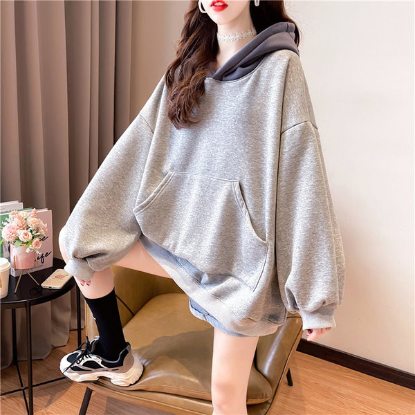 Kapuutsiga ja 3D rakendusega naiste dressipluus uus mudel