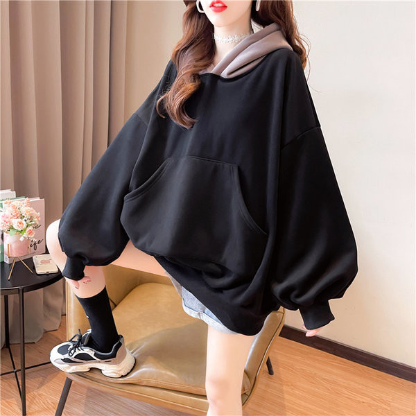 Kapuutsiga ja 3D rakendusega naiste dressipluus uus mudel