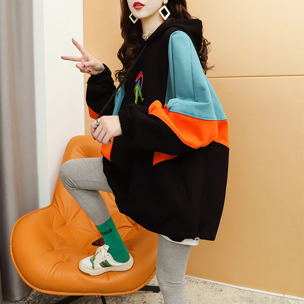 Uue mudeli naiste lai kapuutsiga dressipluus