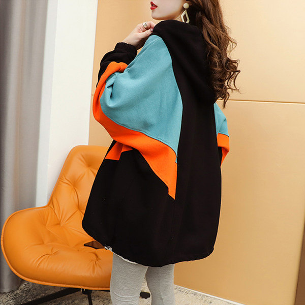 Uue mudeli naiste lai kapuutsiga dressipluus