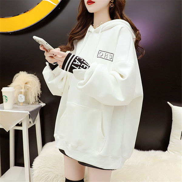 Laia mudeliga naiste dressipluus kapuutsi ja taskuga