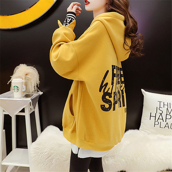 Laia mudeliga naiste dressipluus kapuutsi ja taskuga