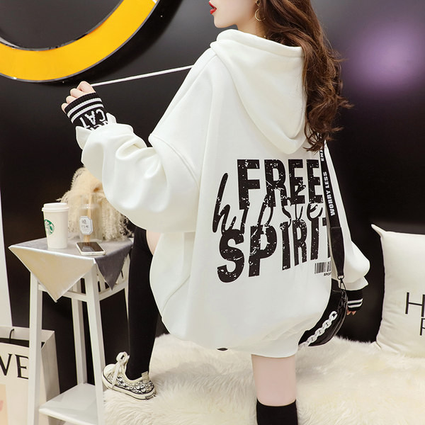 Laia mudeliga naiste dressipluus kapuutsi ja taskuga