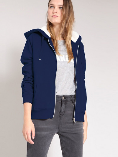 Naiste sooja voodri ja lukuga dressipluus