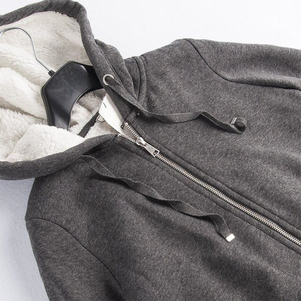 Naiste sooja voodri ja lukuga dressipluus