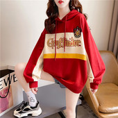 Tikandite ja kapuutsiga igapäevane dressipluus naistele