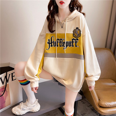 Tikandite ja kapuutsiga igapäevane dressipluus naistele