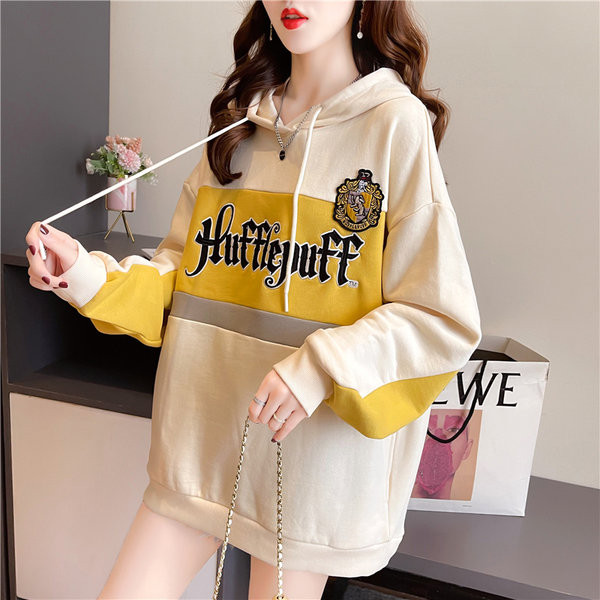 Tikandite ja kapuutsiga igapäevane dressipluus naistele