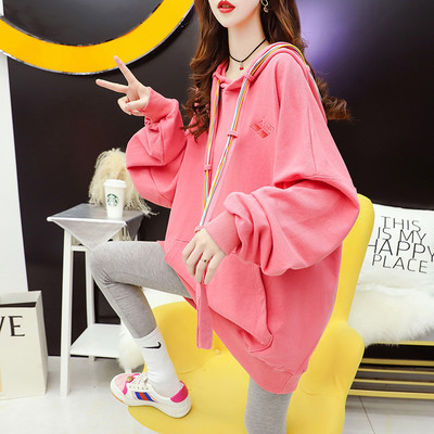 Laia mudeliga naiste dressipluus kapuutsi ja taskutega