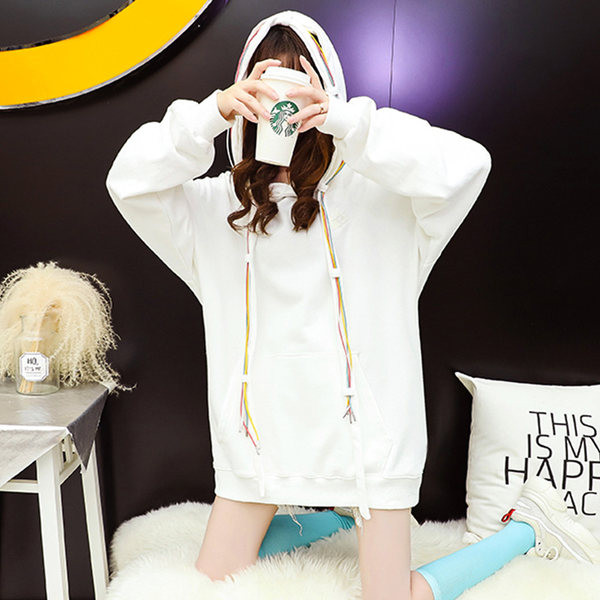 Laia mudeliga naiste dressipluus kapuutsi ja taskutega