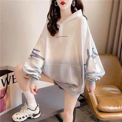 Lai naiste dressipluus aplikatsiooni ja taskuga - kolme värvi