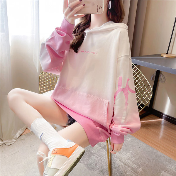 Lai naiste dressipluus aplikatsiooni ja taskuga - kolme värvi