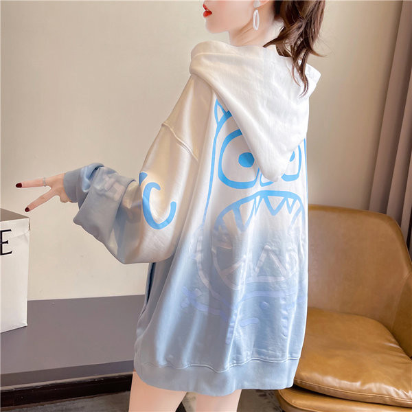 Lai naiste dressipluus aplikatsiooni ja taskuga - kolme värvi