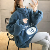 Naiste lai kõrge kaelusega dressipluus