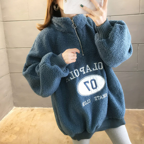 Naiste lai kõrge kaelusega dressipluus