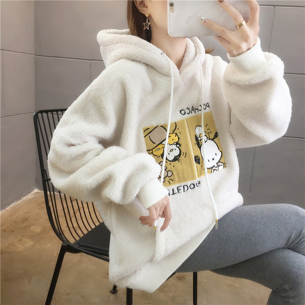 Naiste lai aplikatsiooni ja lipsudega dressipluus