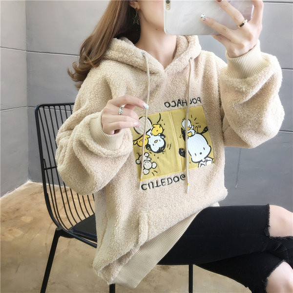 Naiste lai aplikatsiooni ja lipsudega dressipluus